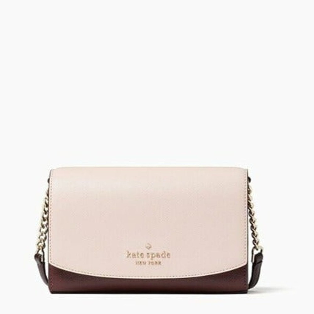Kate Spade Crossbody Staci Small Flap Purse in Rose Smoke - Picture 2 of 5